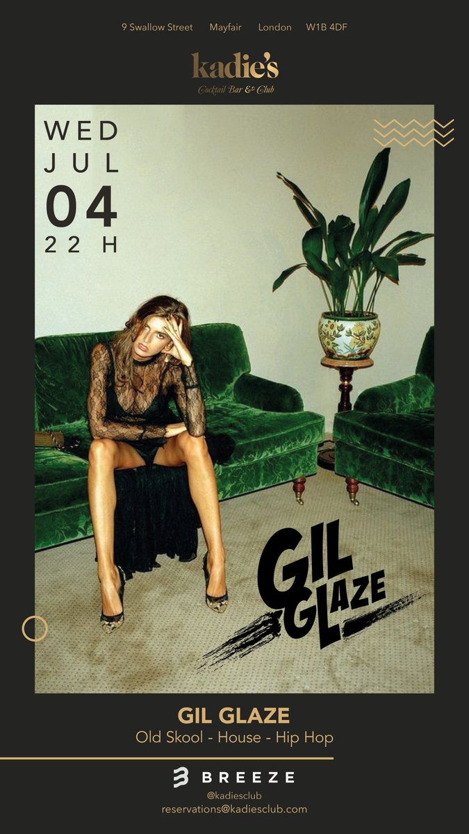 This Wednesday Kadie's is being transformed into an English Country garden to celebrate the launch of The #InternationalPoloDay with <a href="/RoyalSalute/">Royal Salute</a> . Join us from 10pm to celebrate with music from the renowned artist <a href="/GilGlazeMusic/">Gil Glaze</a>