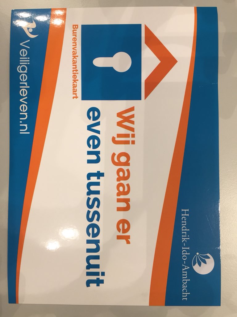 Ambachtveilig's tweet image. Binnenkort op vakantie? Stel uw buren, familie of kennissen op de hoogte. Vraag hen regelmatig uw woning te controleren. Vul hiervoor de gratis vakantiekaart in! Af te halen bij @gemeentehia