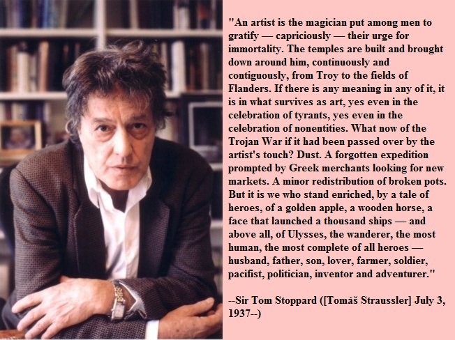 Happy birthday, Tom Stoppard! 