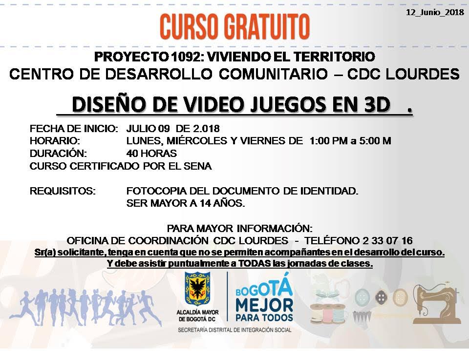 elprogramacima's tweet photo. Queremos compartir esta #Convocatoria para jóvenes mayores de 14 años, Curso de Diseño de Video Juegos en 3D. #ComparteEstePost #AEstudiar https://t.co/gFegltPryx