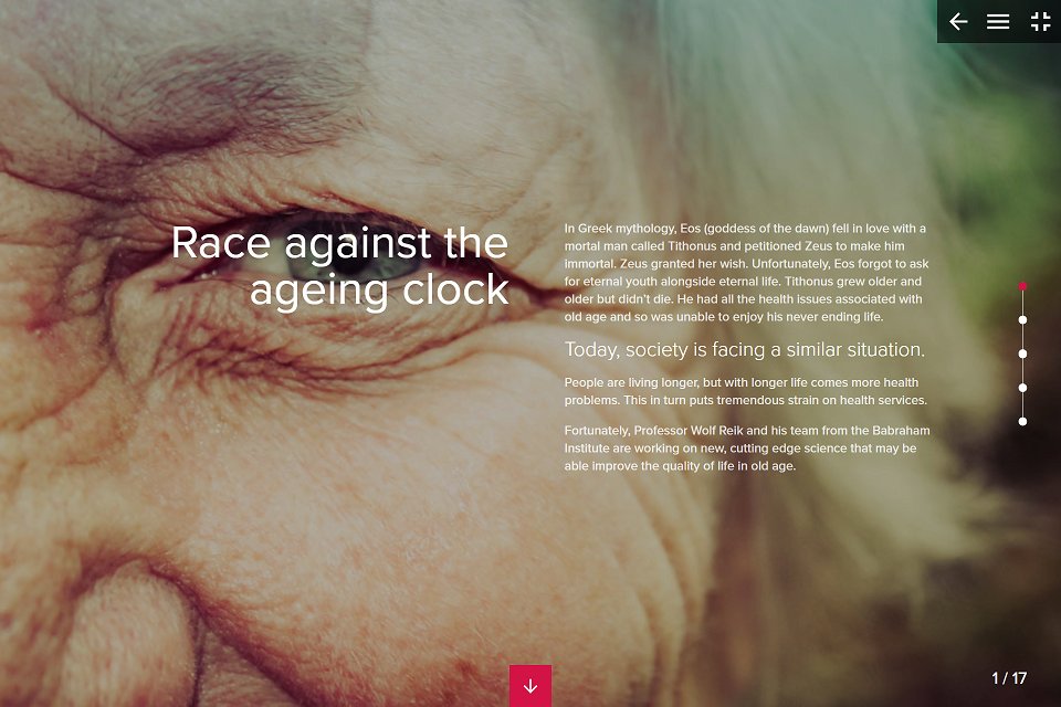 BabrahamInst's tweet photo. Can't make it to London for @royalsociety #summerscience? Find us on the brand new virtual exhibition at #RSSSEextra Race Against the #AgeingClock introduces some of our latest #ageing research. https://t.co/L8ViAgDsoq #epigenetics https://t.co/PYeZtwo7sb