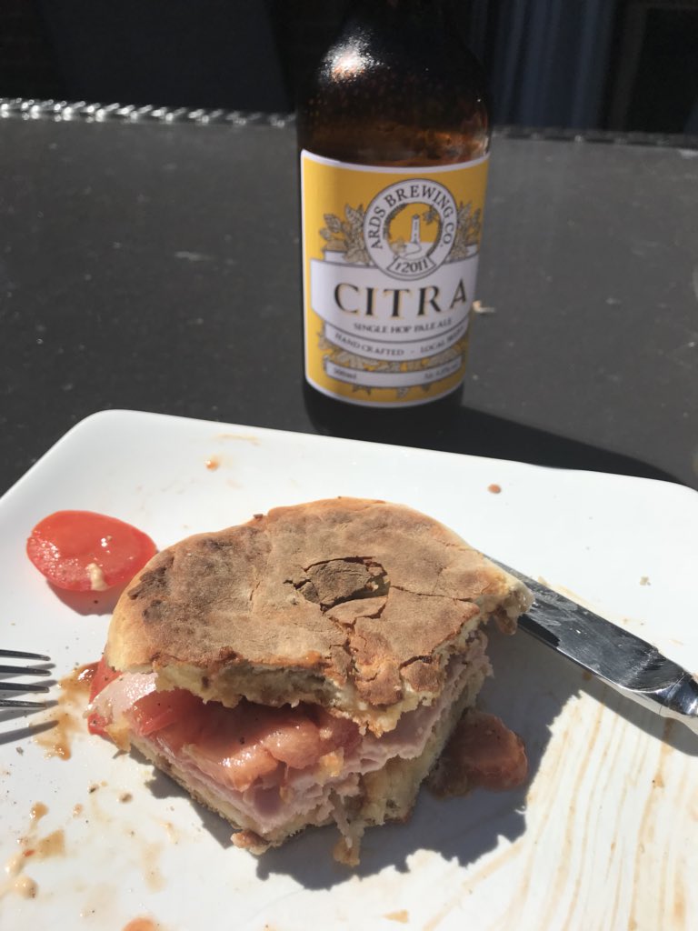silverhand30's tweet photo. Seriously... can you imagine if you could bank on this weather in #NorthernIreland every #summer? Cheese & ham soda and @ArdsBrewing in the sun โ๏ธ #stickinout https://t.co/nfja3UCVRg