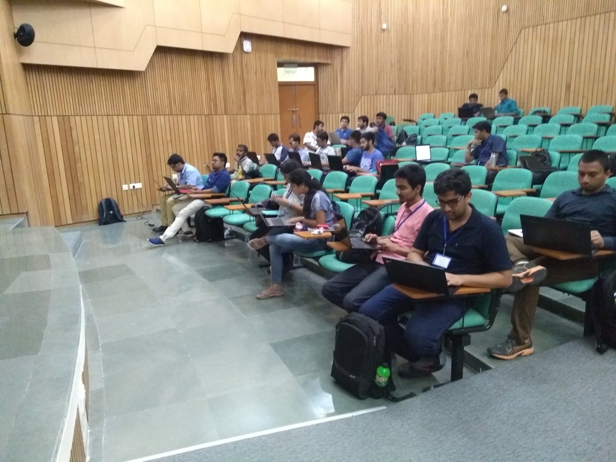 mnwsth's tweet photo. Hands on sessions of Computer Architecture Summer School #CASS2018 in full steam at CSE, @IITKanpur, the second of many activities popularizing computer architecture research in India. First was WoMS 2017 @iitgn  in Dec 2017, w/ @__biswa, @sigarch https://t.co/UkpBh5cJEu