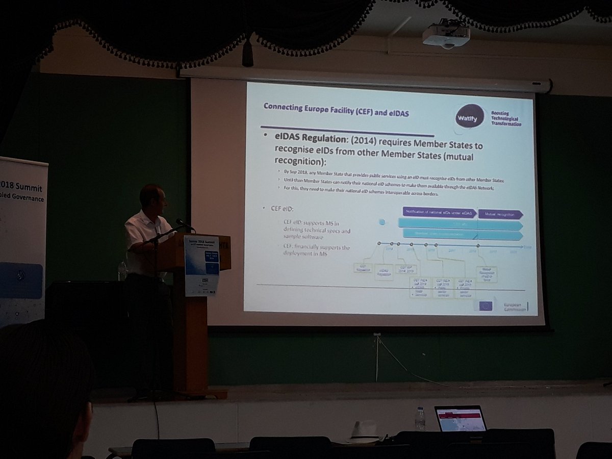 xalexopoulos's tweet photo. Aljosa Pasic @Atos presents @watify project #eid solutions and ecosystem @SamosSummit #samos2018 #egov https://t.co/hP02kNQj9O