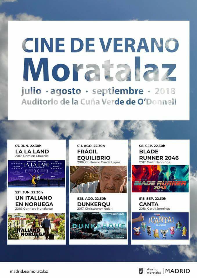 Damos la bienvenida a la programación del cine de verano en el Auditorio al Aire Libre Parque de la Cuña Verde de O'Donnell. El cine se echa a la calle. No olvidéis pasaros antes por el Mercado de Moratalaz para haceros con algunas viandas para llevar 😉 🎬  #MercadoMoratalaz