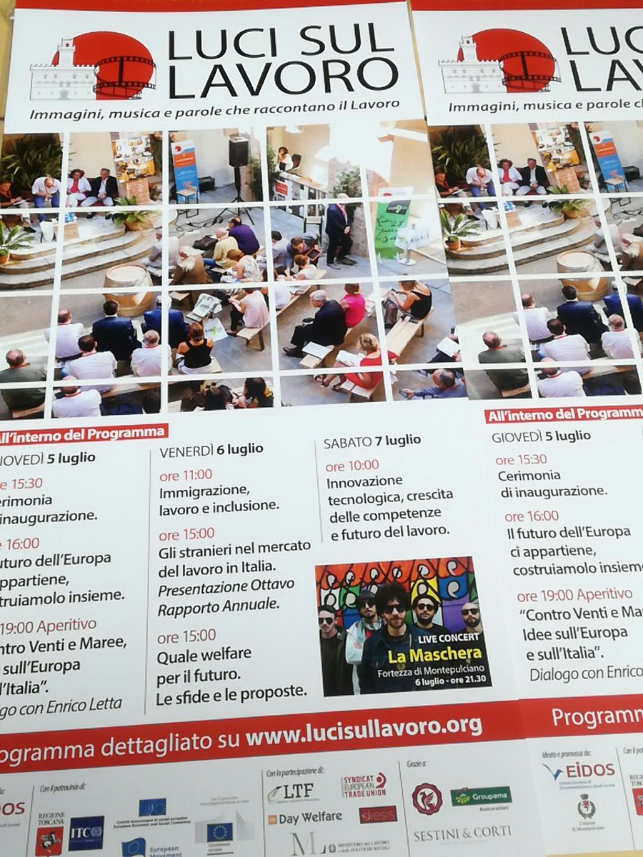 mcilentoETUC's tweet photo. Lavori in corso... - 2 per #LsL18 @LucisulLavoro @LaMascheraBand @AnolfNazionale @UnionMigrantNet @MinLavoro @Diesiseu @etuc @regionetoscana @c_montepulciano #SERI_LSL @legcoopsociali @Confindustria @CislNazionale @UILofficial @cgilnazionale https://t.co/ZyrtyltkMs