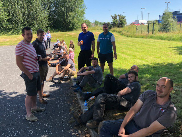 CHCGroupLtd's tweet photo. The CHC team are making the most of the hot weather! On Friday an employee BBQ was laid on at our Head Office in Portadown, for our team to enjoy some lunch time sunshine! A huge thanks to the @YellowDoorCater  for the excellent food and catering service which was enjoyed by all! https://t.co/zLI5VGJKdO