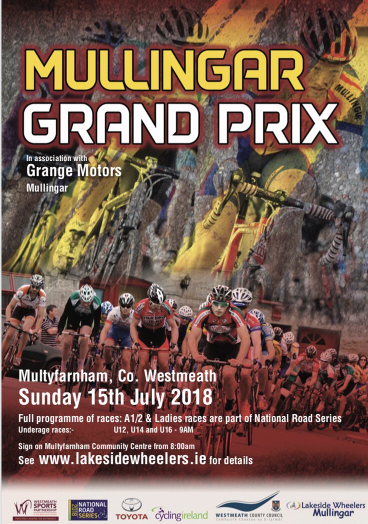 Online pre-registration now open. See lakesidewheelers.ie/mullingar-gp