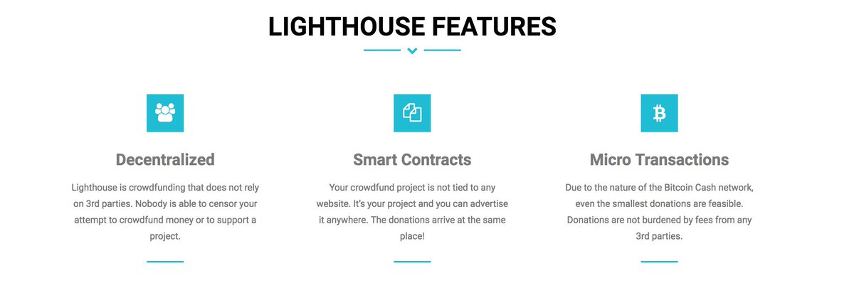 BitcoinCom's tweet photo. Meet Lighthouse, a bitcoin-cash-powered app to create and manage your own crowdfunding campaign without any middle-men

Introducing https://t.co/LwiPJpG2nb 🚀🚀

Completely decentralised, crowdfunding is now possible on #Bitcoincash 

#Bitcoin #cryptocurrency #Innovation https://t.co/5x06TgBqJN