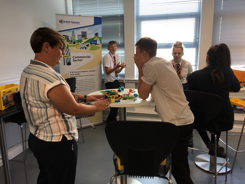 RachelBGSG's tweet photo. Last day of #BG10 #Acceleratingconfidence programme. 10 @FarnboroughAcad students learning about working life @britishgypsum https://t.co/4Q0paly0oW