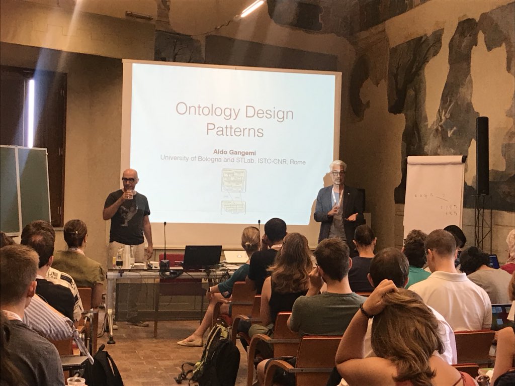 isws_semweb's tweet image. . Now at #isws2018 @aldogangemi giving his delph pill on #OntologyDesignPatterns