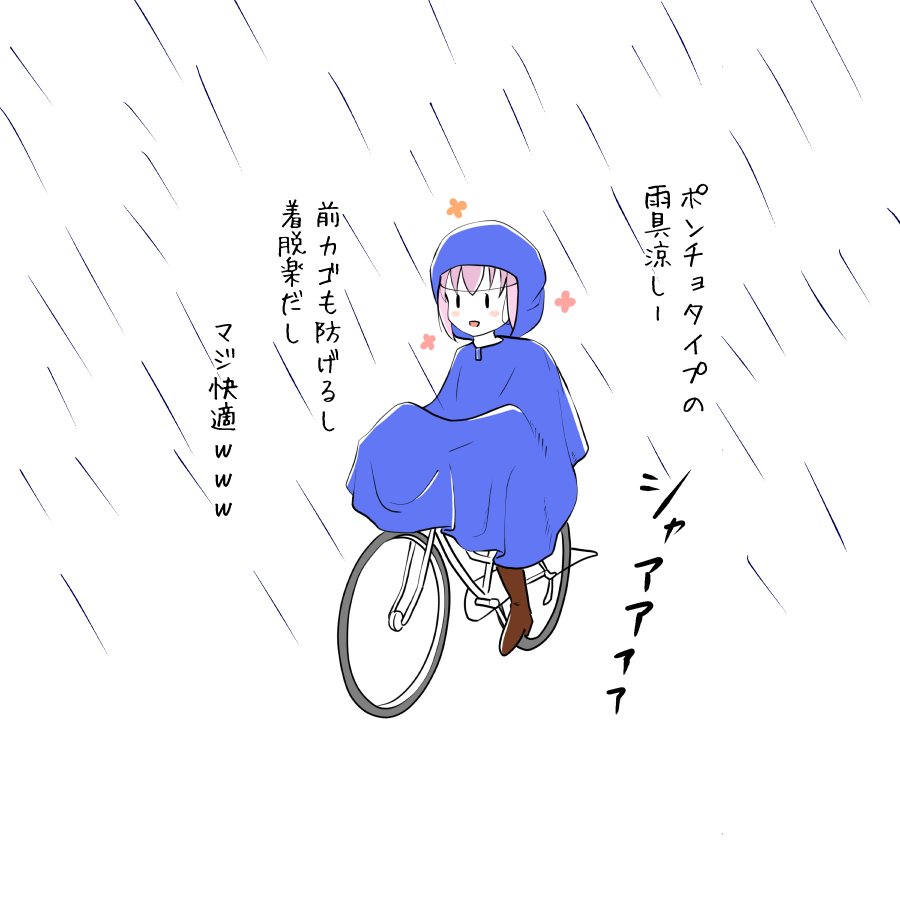 雨の日に自転車で走っていたら
こうなって死にかけました 