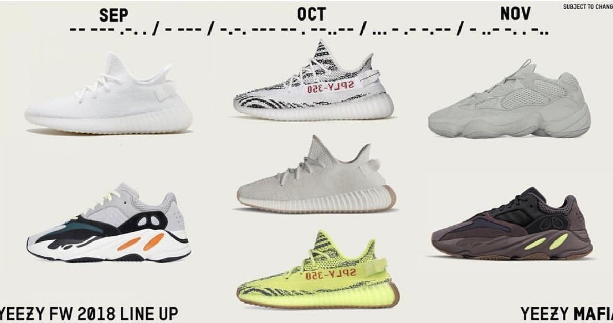 upcoming yeezy drops
