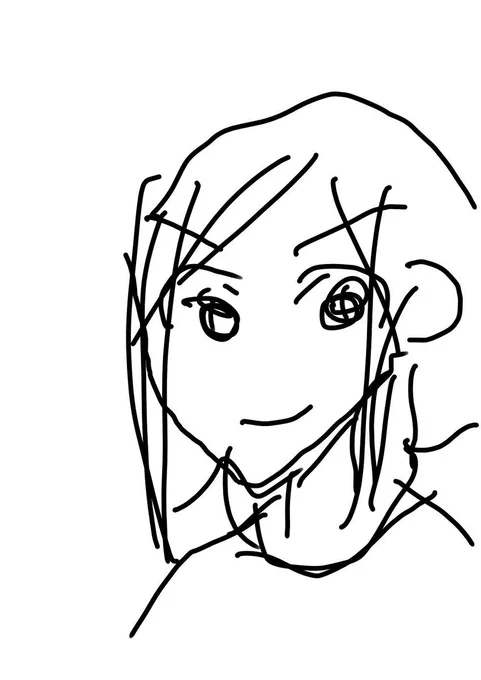 メディバン、スマホ、指で試しに描いてみた。線画は無理でした(笑)きれいな線を引ける様になるイメージが湧かない(笑)でも厚塗りは何とかなりそうな気がする。新しいソフト使うと急激な成長が実感できていいですね(;^ω^)1時間で1枚目から3枚目になったわけですし(笑) 