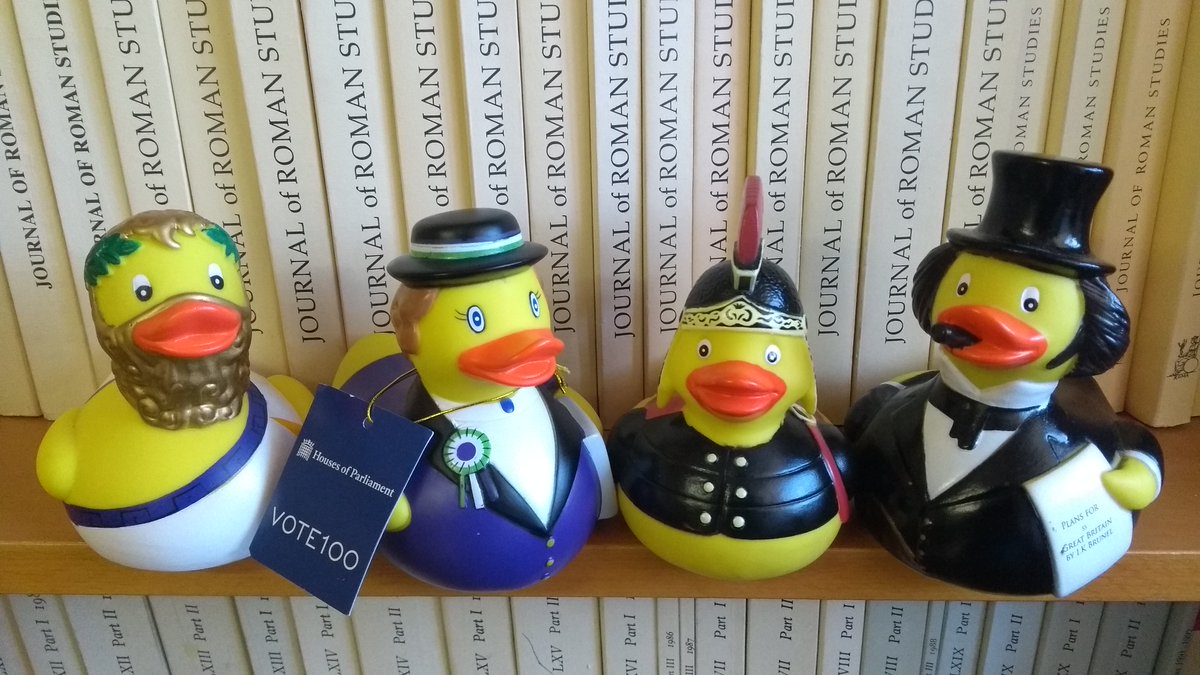 stalbansmuseums's tweet photo. What's the collective noun for our lovely growing brood? #CaesarDuck #SuffraDuck #VerDuck #BrunelDuck @britishmuseum @UKVote100 @SSGreatBritain @satisfactory20 https://t.co/AAANxvYgRm