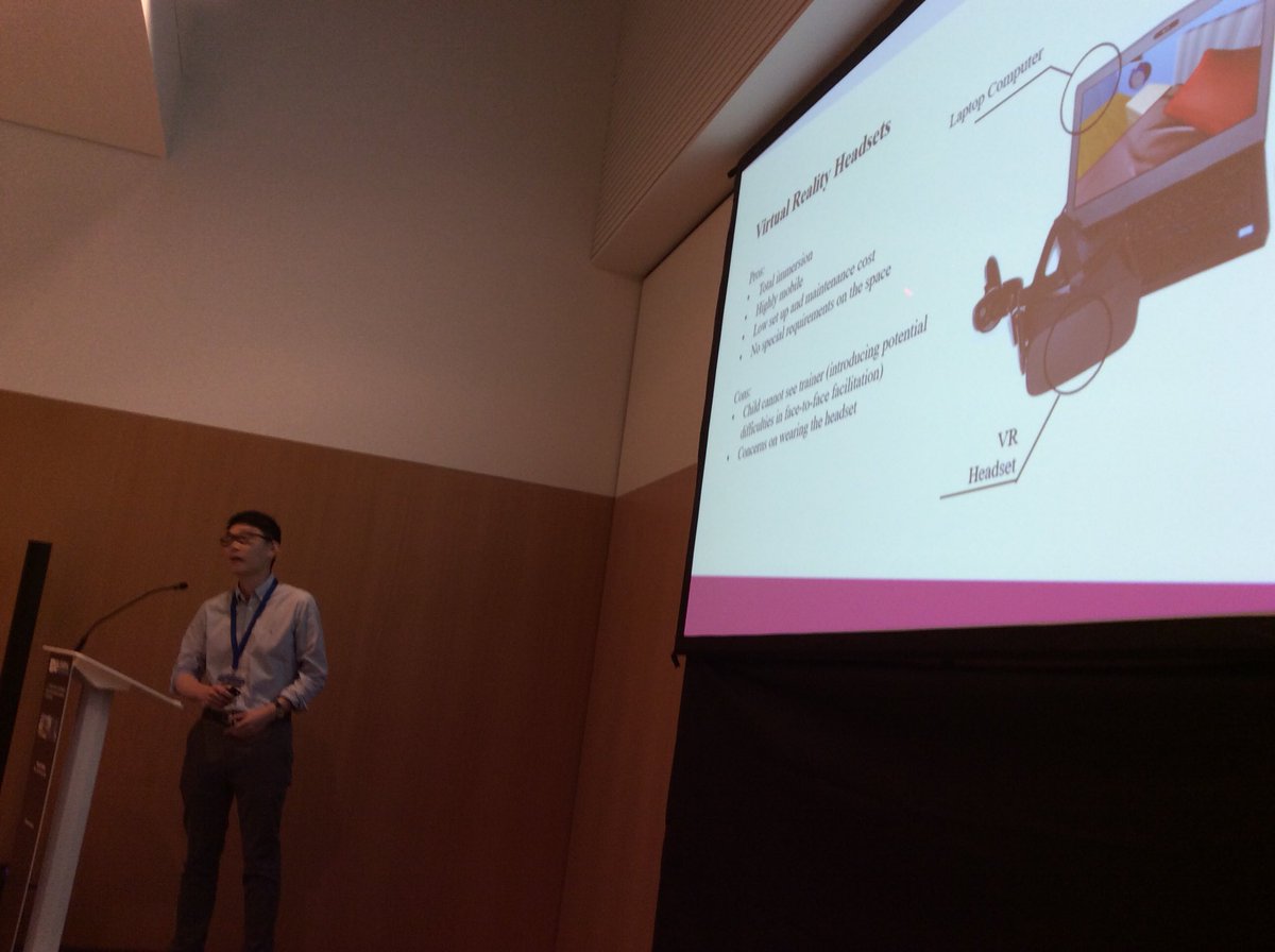 ChrissyMangafa's tweet photo. #Edulearn2018 @EdulearnConf in Palma, Spain listening about #VR headsets for children with autism. Glad to see Nigel’s @Newbutt work mentioned. https://t.co/l98dhL2ma3