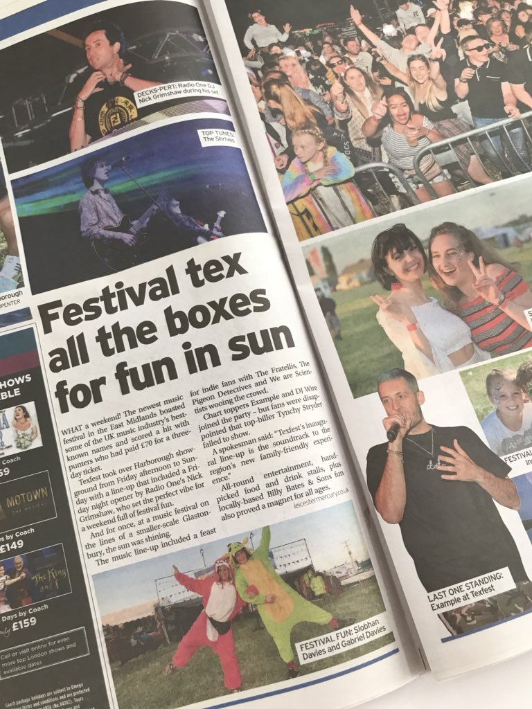 Thanks for the great <a href="/TexfestUK/">Texfest</a> feature <a href="/leicslive/">LeicestershireLive</a>. 👊🏻 #festivals #leicester #events #entertainment