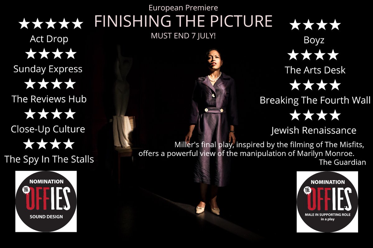 FinishingThePic's tweet photo. @davidbrady83  Don't miss the final week of Arthur Miller's last play Finishing The Picture @finborough in its Offie nominated UK premiere! Limited tickets still available! Please RT! https://t.co/A20cvF3iVR