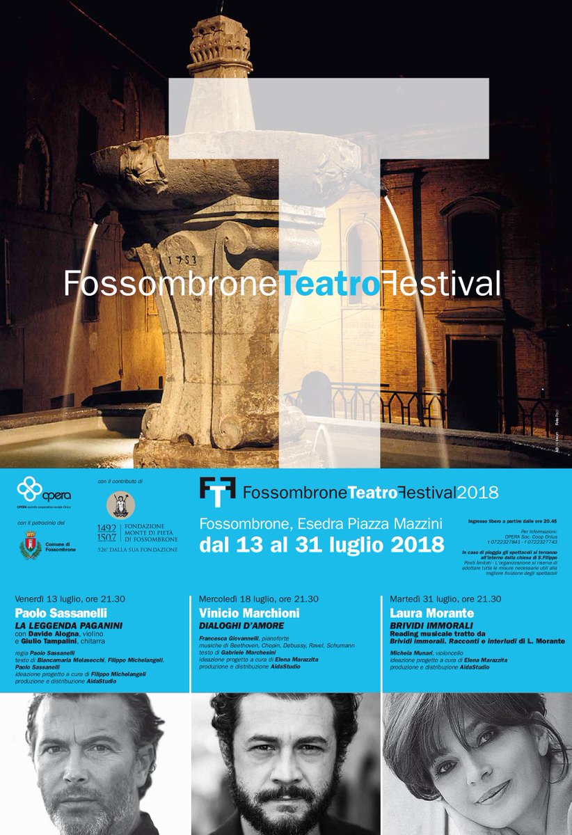 studio_miro's tweet photo. XVII Edizione del Fossombrone Teatro Festival: ecco le date! #FTF2018 https://t.co/tLlfd7voBi
