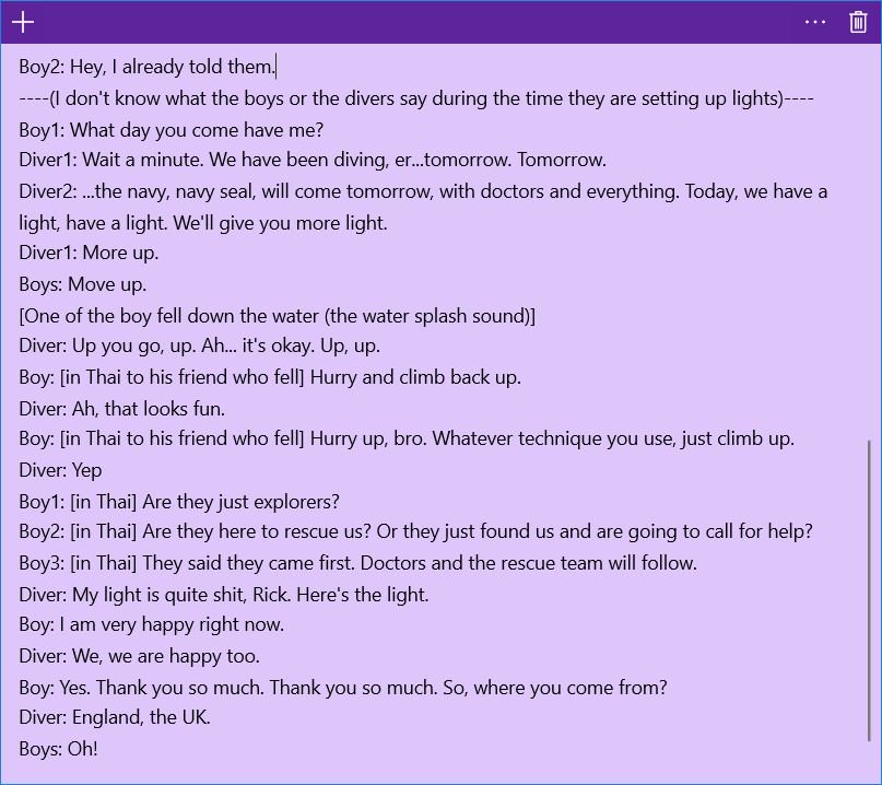 MooDreaM's tweet photo. Here's the translation of most of the (audible) conversations between the divers and the boys, and among the boys #ThamLuang #Thamluangcave #ThailandCaveSearch #ThaiCave https://t.co/t28DkGiQ3z