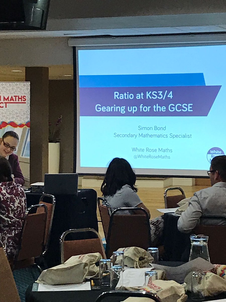 MathsProject's tweet image. Looking at ratio at KS3 &amp;amp; 4 with @WhiteRoseMaths  @WRMathsSec at the #WiganMathsConference