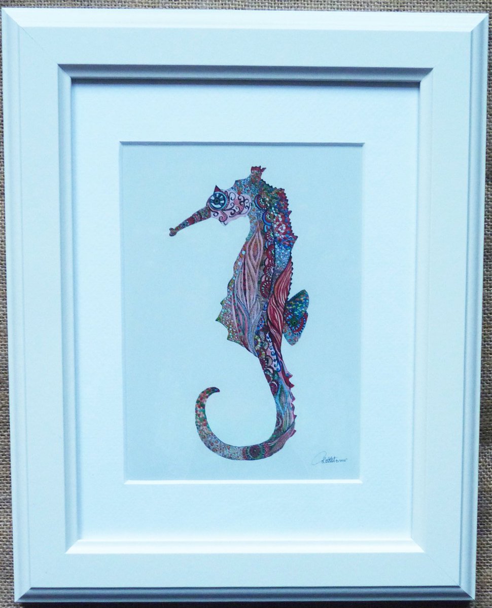 canvasbutterfly's tweet image. Seahorse Print Seahorse Painting Seahorse Illustration-&apos;Seahorse&apos; bright gorgeous print for anywhere and anyone.Lovely gift choice EtsyGifts tuppu.net/709d20d3 #Etsy #Canvasbutterfly #SeahorseDesign