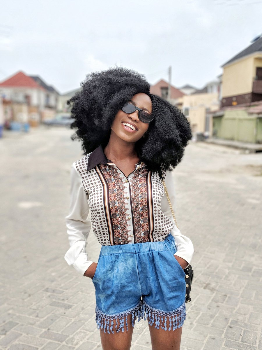 TwoTeesShop's tweet photo. Denim print pom pom hem shorts available. N5,500.00. Send a dm to order. https://t.co/FYUWzChScU