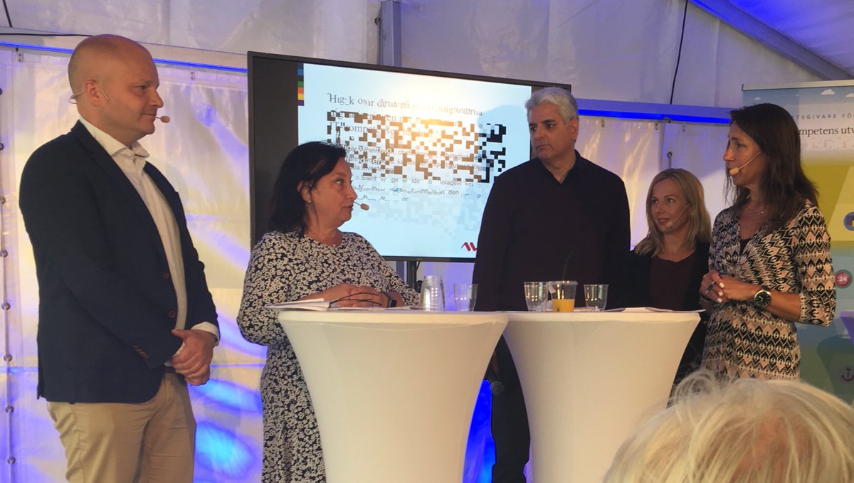 Kriminalvarden's tweet photo. Kriminalvården deltar i Arbetsgivarverkets seminarium om konkurrens om IT-kompetens och digitaliseringen inom staten. HR-chef Johan Modin berättar om satsningen Krim:tech och riktad rekryteringskampanj. #krimvård #krimtech #almedalen https://t.co/OrKelQUKNw