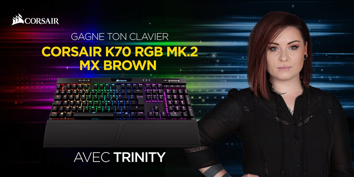 CORSAIRFRA's tweet photo. Chose promise, chose due ! @CORSAIRFRA et @mythixtrinity te font gagner notre tout nouveau K70 RGB MK.2 ! 🙌

Pour participer :
1⃣ Follow @CORSAIRFRA &amp; @mythixtrinity
2⃣ RT ce tweet

TAS : 05/07/2018 - 23h59
Bonne chance à tous ! 🤞 https://t.co/1XW4ufeOKl