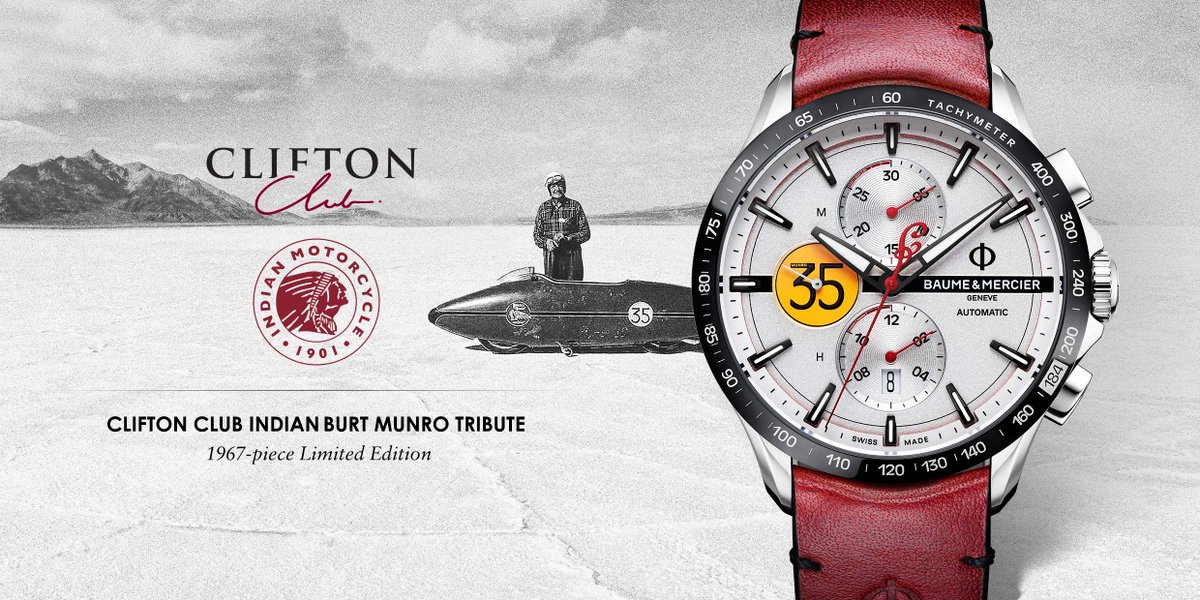 alllmduk's tweet photo. Clifton Club - Baume &amp; Mercier was born out of a partnership between two brothers when Indian Motorcycle was the fruit of an association between a racing champion and an engineer. Two visionary and ambitious men who unite to invent and innovate. #TheRareandUnusual https://t.co/ieZ3jYC0Ig