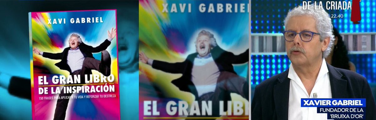 Alienta's tweet photo. «Yo no tengo suerte, yo provoco la suerte» 
Xavi Gabriel, fundador de La Bruixa D’Or, ha presentado hoy "El gran libro de la inspiración" en @EspejoPublico.
Conoce su historia e inspírate con sus frases: https://t.co/N7HX3NSoDZ https://t.co/8DCer7DCWu