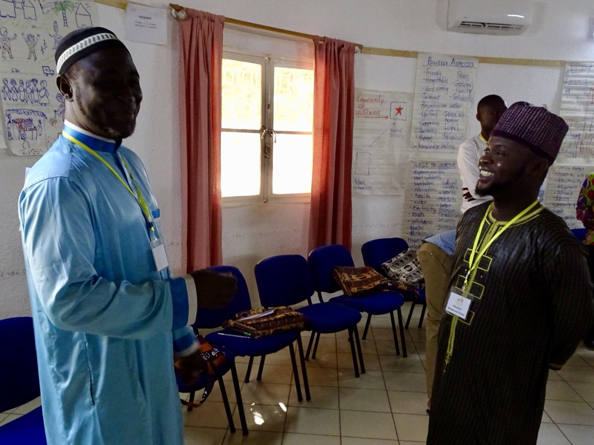 Tostan's tweet image. Snapped during Tostan&apos;s joint training with @CarterCenter in June: two imams from #Ghana take part in &quot;guess the human right&quot;, a participatory learning activity from our programme. #Learning #CommunityLedDevelopment