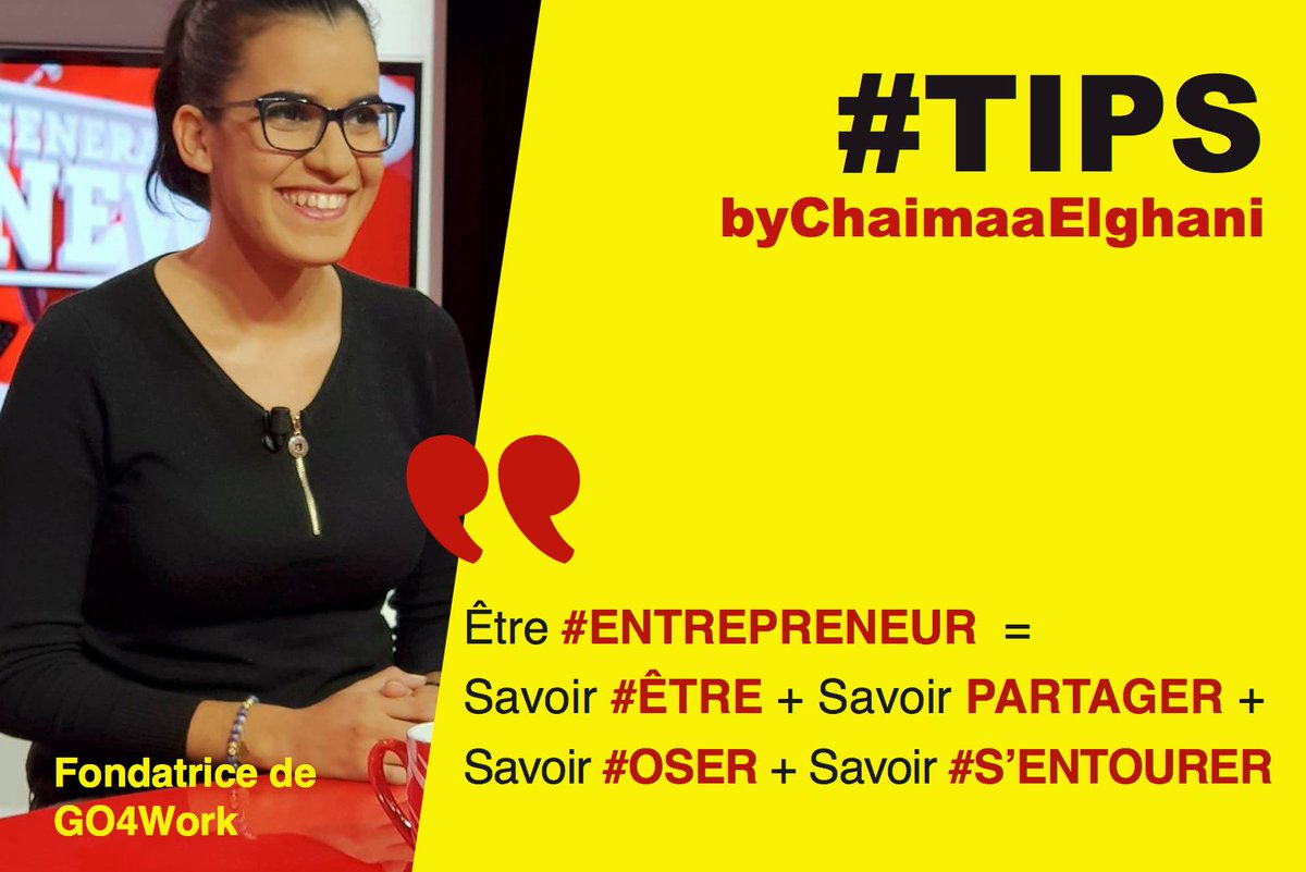 GO4Work_'s tweet photo. #TIPSByCHAIMAA
#Succès #Vision #Objectifs #Entrepreneuriat #GO4Work https://t.co/i2OpiroVli