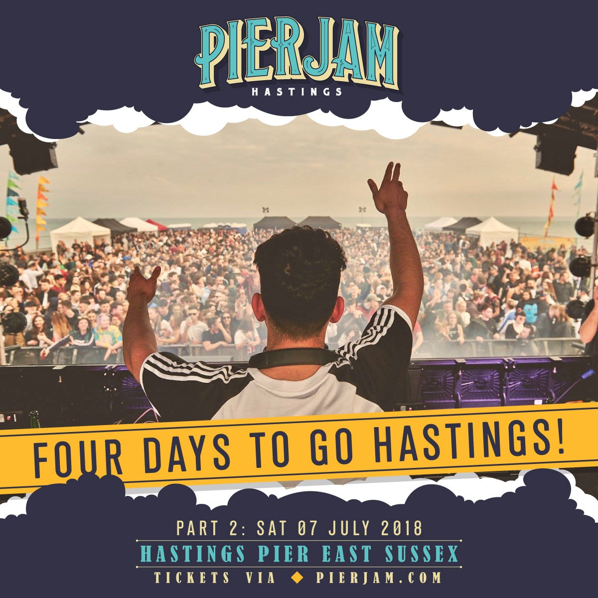 ⭐ 4 days to go ⭐

We are now just 4 days away from Pier Jam Hastings Part Two. 

Final tickets : pierjam.com
