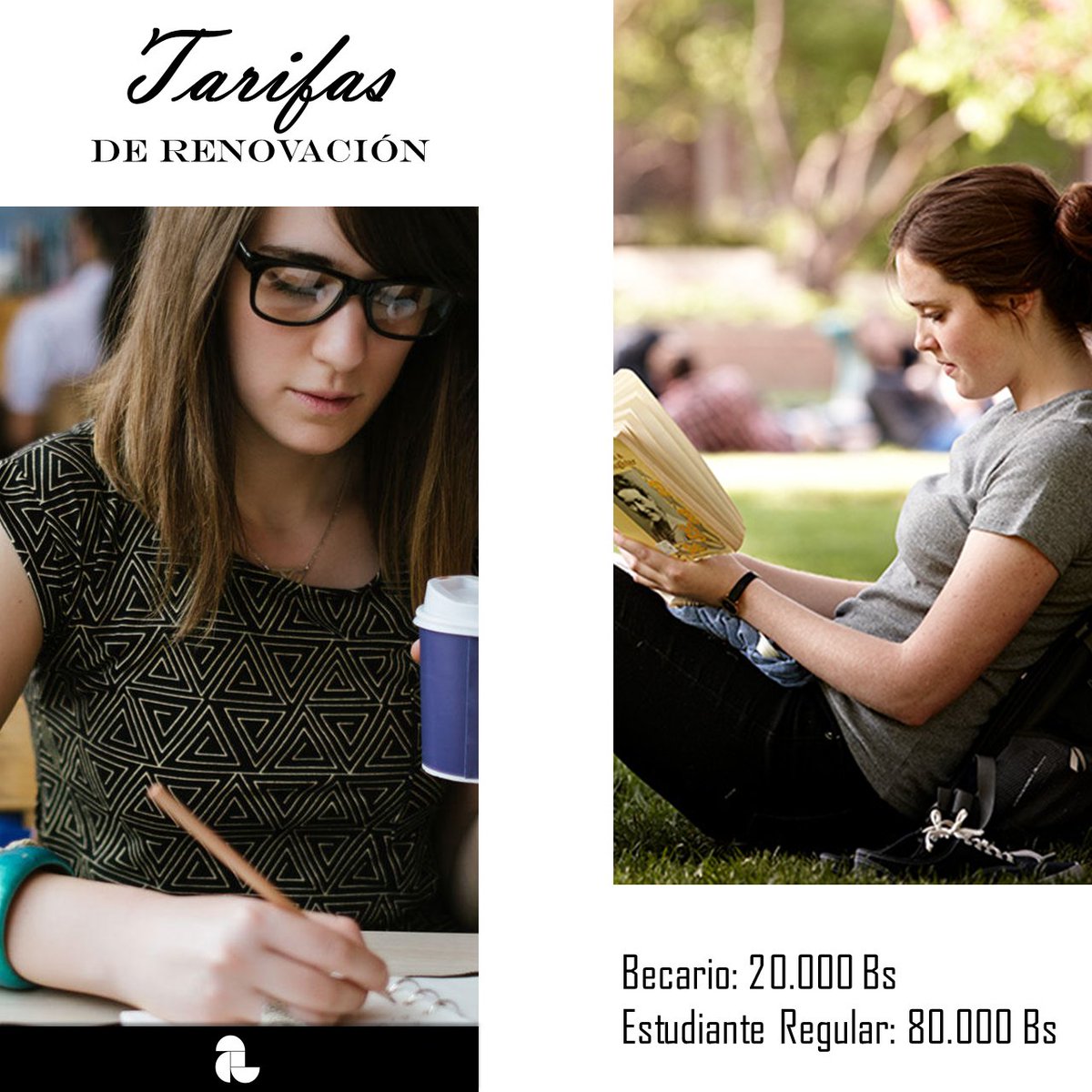 AsobecUSB's tweet image. ¡Buen día! Estas son nuestras tarifas de renovación de contrato para el trimestre Sep-Dic 2018.
Te esperamos en MEM 029 para formalizar tu renovación.