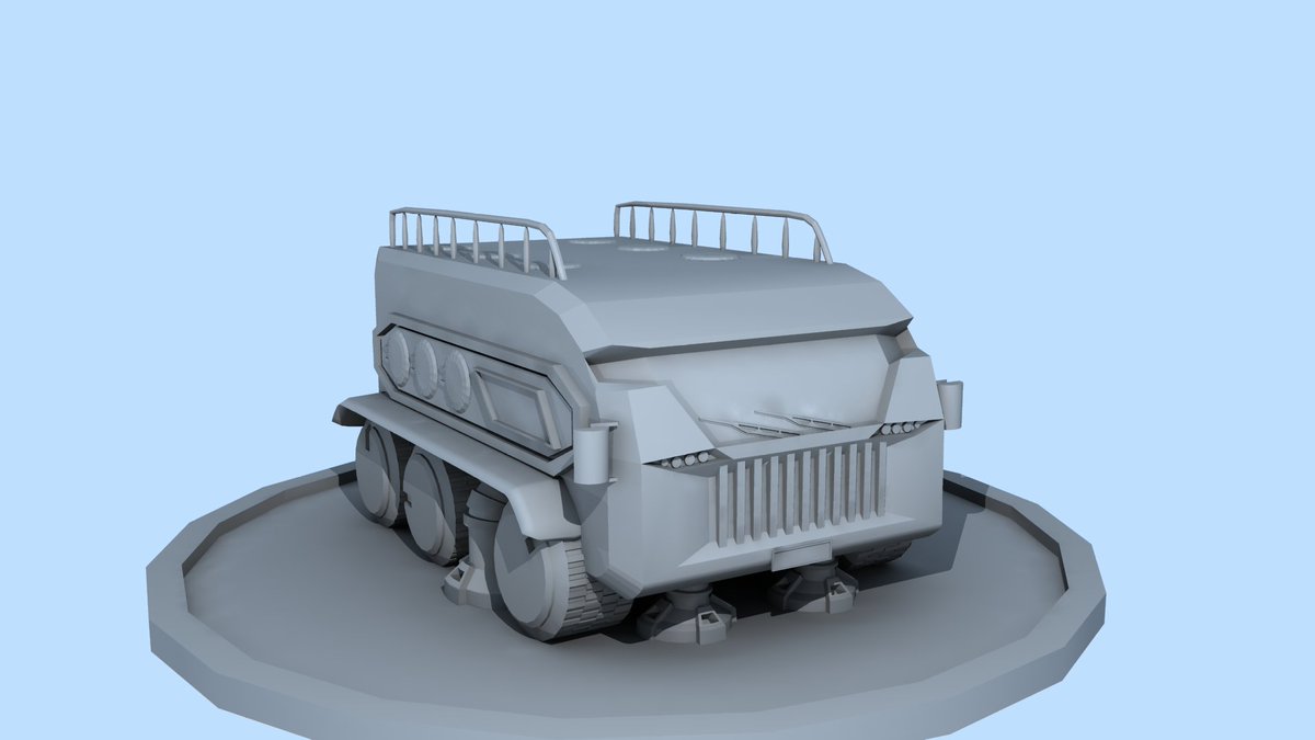 ThursbyNick's tweet photo. #3D #3DModeling #Dystopian #3DVehicle #Maya 
Here is my first year Dystopian Vehicle project when I was at collage.
Its a dystopian service street cleaner.

Software I used: Maya and Photoshop https://t.co/20tw22umrC