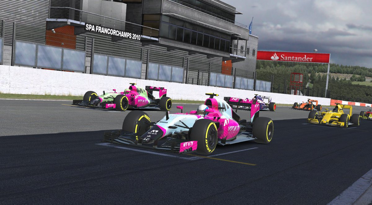 affntygg's tweet photo. Our week 3 (Spa-Francorchamps) SOF race report is online. Kyle avoid T1 mayhem and flies to a podium but @EnericAndre catches him in the last laps. Stéphane battles hard and dies out of Eau Rouge. Full story on FB at https://t.co/QuvbC5ExLe. #iGPS @iRacing @affntyky @affntyst https://t.co/eRvs8Ig1Pg