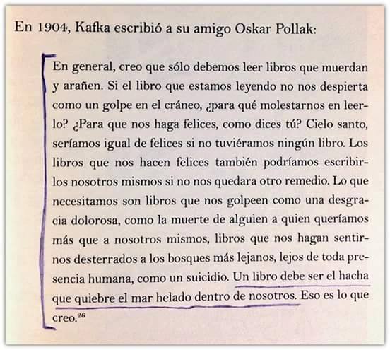 Ricardokrrion's tweet image. Hoy se cumplen 135 años del nacimiento de Franz Kafka. 
&quot;Un libro debe ser el hacha que quiebre el mar helado dentro de nosotros&quot; #Kafka2018