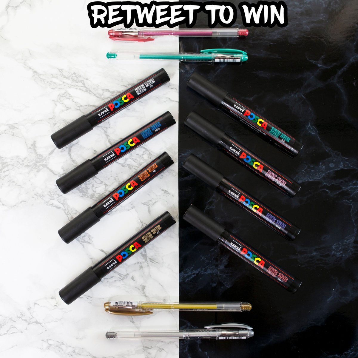Competition time! 😍 To win this awesome metallic pen bundle, all you need to do is follow <a href="/uniball_uk/">uni-ball</a> and retweet this post! Ends Sunday 8th July. UK residents only. #RETWEETTOWIN #COMPETITION