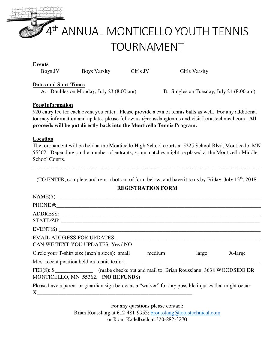 LotusTechnical's tweet image. @LotusTechnical  is proud once again to be partnering with @rousslangtennis and the @montimagictenn for the 4th annual Youth Tennis Tournament.  Get your entry in today!