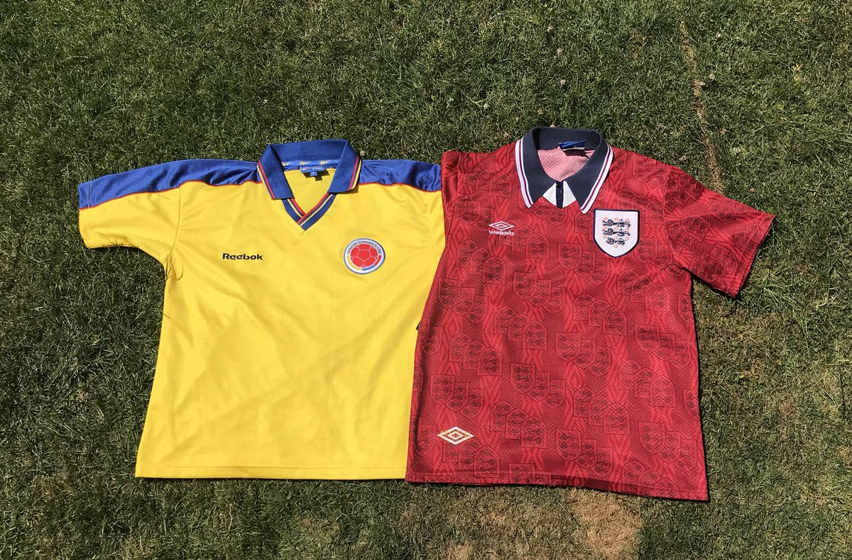 Match Day England 🏴󠁧󠁢󠁥󠁮󠁧󠁿 v Colombia 🇨🇴 

#englandsgoingalltheway #worldcup #russia2018 #fifaworldcup2018 #umbro #vintageumbro #italia90 #footballshirt #footballshirts #soccerjersey #historicfootballshirts #3lions #keepstgeorgeinmyheart #worldinmotion #ENGCOL