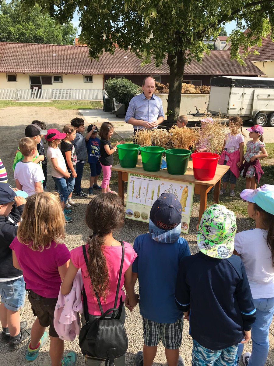 BWBauern's tweet photo. Im Rahmen der Aktion 100 Pferde für 100 Kindergärten hat heute unser Vizepräsident Hans-Benno Wichert Kinder auf seinem Hof begeistert #100für100 #LWH2018 #100LWH https://t.co/ZrG2wC4vv9