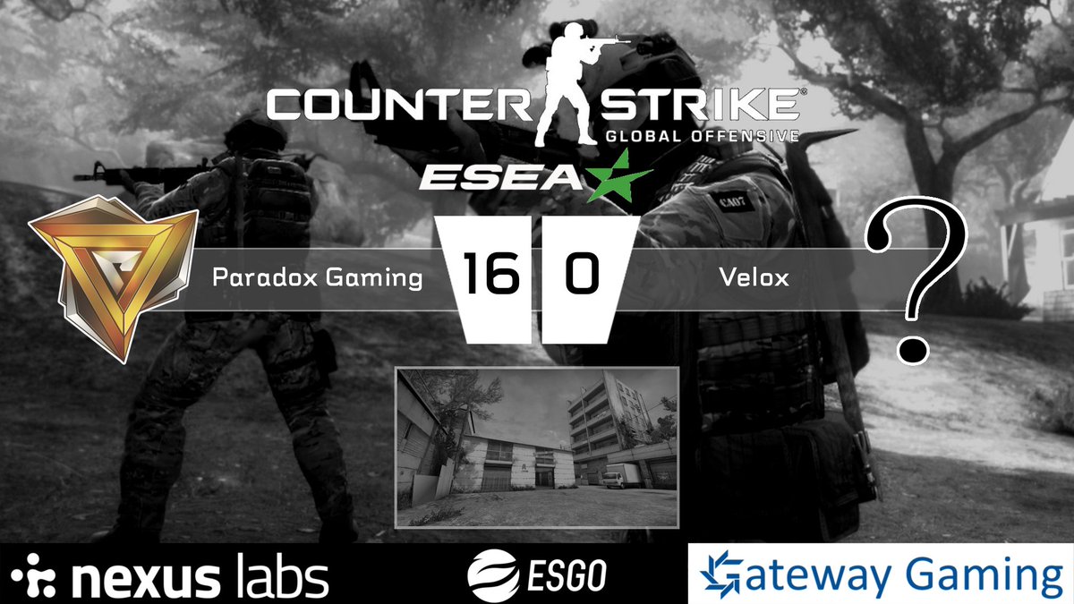 ParadoxESC's tweet photo. [#CSGO] Unfortunately, tonight's @ESEA game was forfeit by Velox, awarding the win to Paradox Main.

Hopefully there aren't any more forfeits, so the boys get to kick some butt

#ReignMain #ParaHype #esea #StillCantJokeAboutVeloxWithoutItBeingWeird #ChickenParmigianaIsTheBest https://t.co/f6u9sq50xB