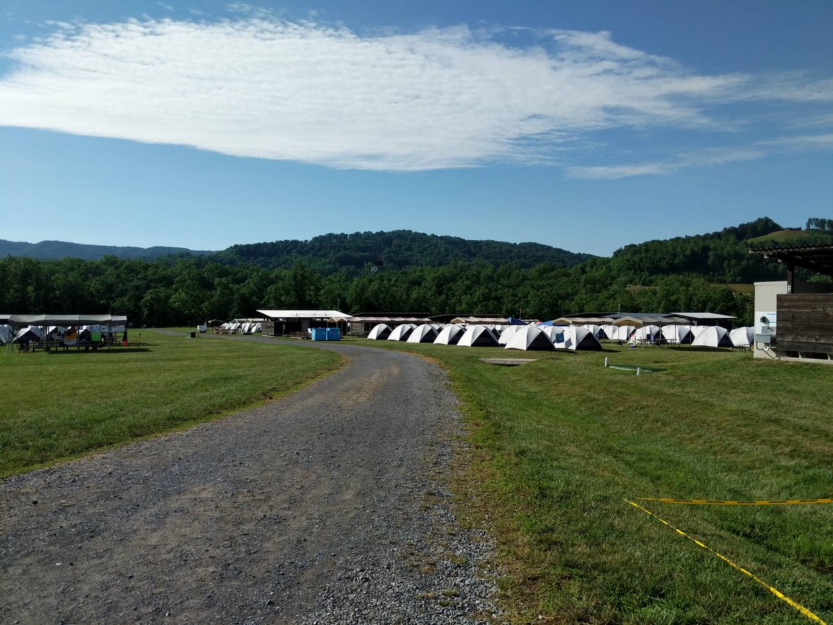 Good morning from the NER Subcamp!  Everything is drying out this morning after last night's storm.  #VenturingFest2018 #NERventuring