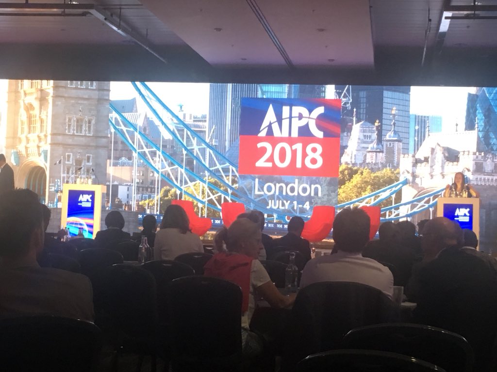 paulcolston's tweet photo. Great programme #AIPC2018 @ExCeLLondon says lunch sponsor @IMEXCarina https://t.co/XDRYjOYXfR