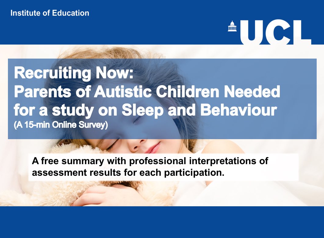 Poor sleep may exacerbate #autism symptoms in children. 💭Please take part in my online survey (link: is.gd/sleepinautism) to know more about how sleep may affect your child! Have a nice day 😊😊 #AutismAwareness