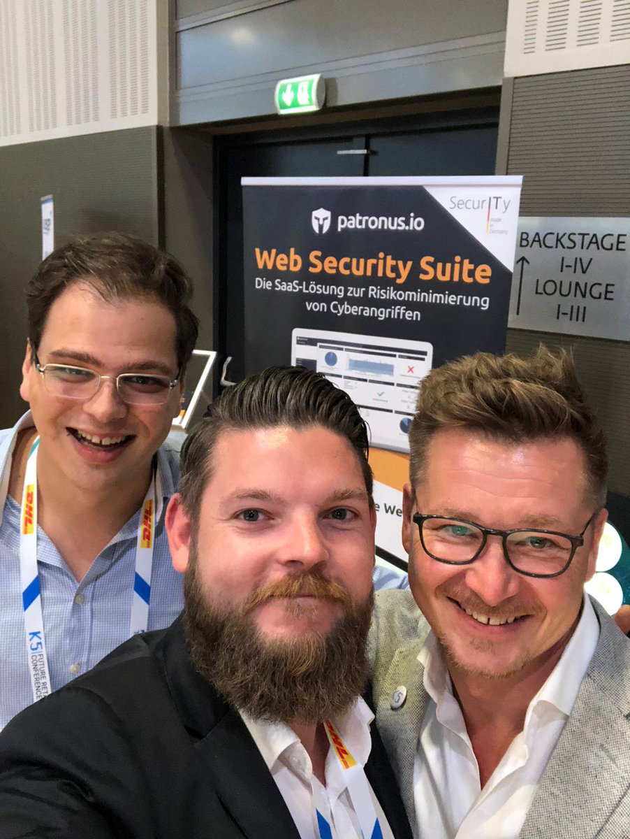 patronusIO's tweet photo. Das Patronus Team ist heute und morgen auf der #K5BLN. Web Security und die Zukunft des Retail sind eng miteinander verknüpft. Diskutieren sie mit uns an Stand Nr. 50! https://t.co/B9ZLaXuYb4
