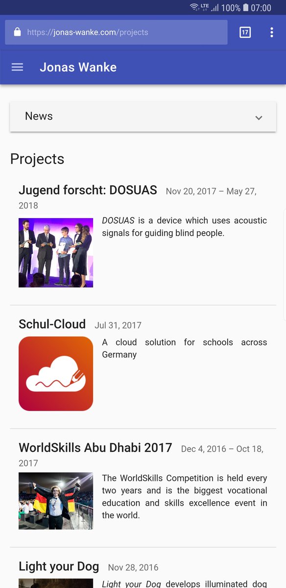 JonasWanke's tweet photo. I've published a big #update for my #homepage: It includes information about past and current projects, an improved design (mainly in the blog section) and a link collection.

Check it out at https://t.co/U3Z1NcVFco! https://t.co/g1eJW5Qvg7