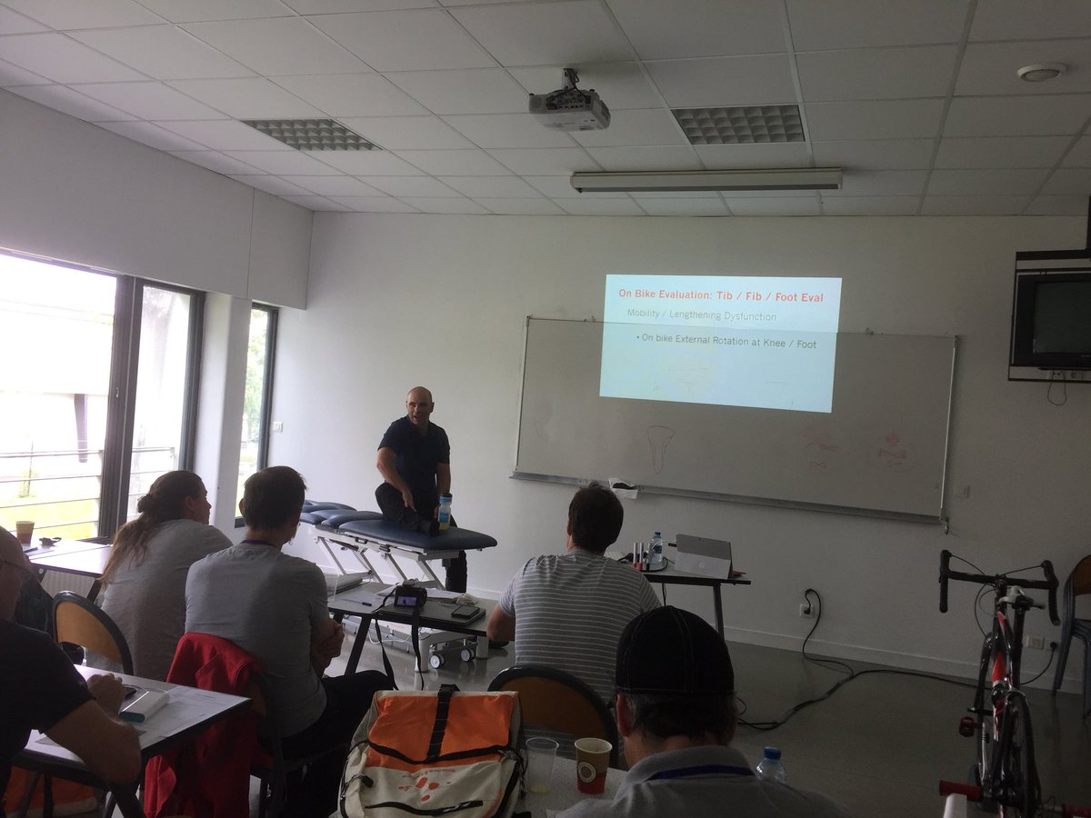 Great masterclass with <a href="/CurtisCramblett/">Curtis Cramblett</a> about musculoskeletal disorders and bike fitting. <a href="/ScienceCycling/">Science&Cycling</a> congress starting off right here in Nantes <a href="/LaboMIP/">Labo MIP</a> #sciencecycling