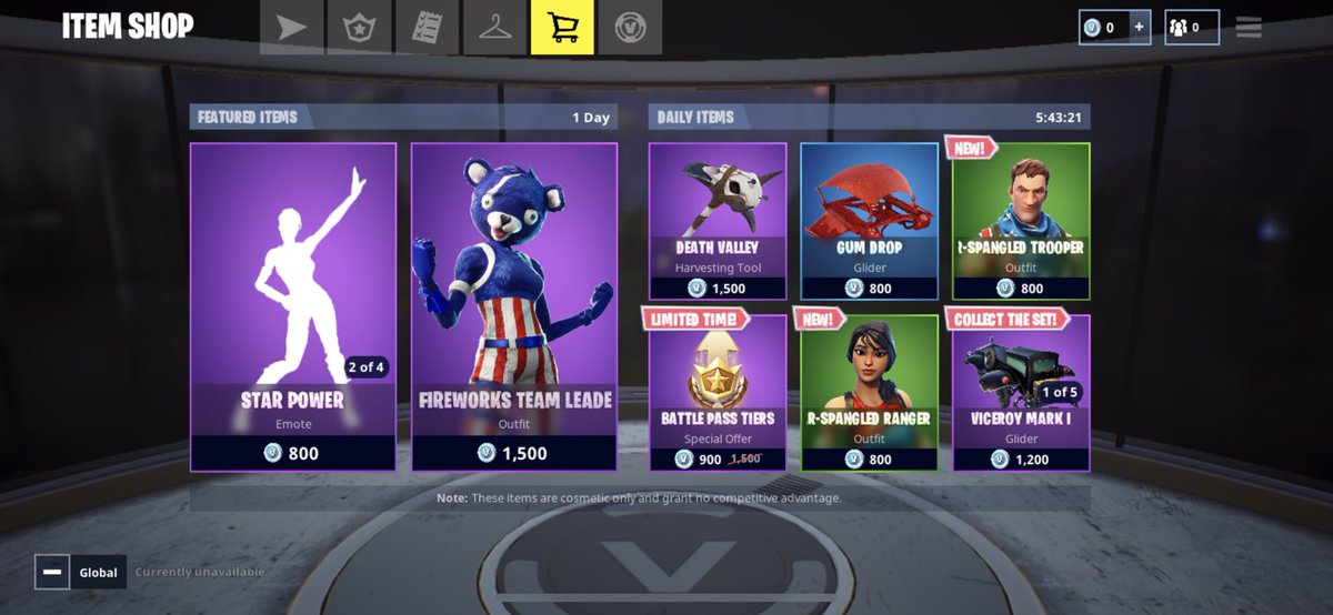 the item shop appears to have updated early today on some regions platforms there s new july 4th themed outfits and emotes pic twitter com ydo4oihfbx - fortnite item shop july 13 2018